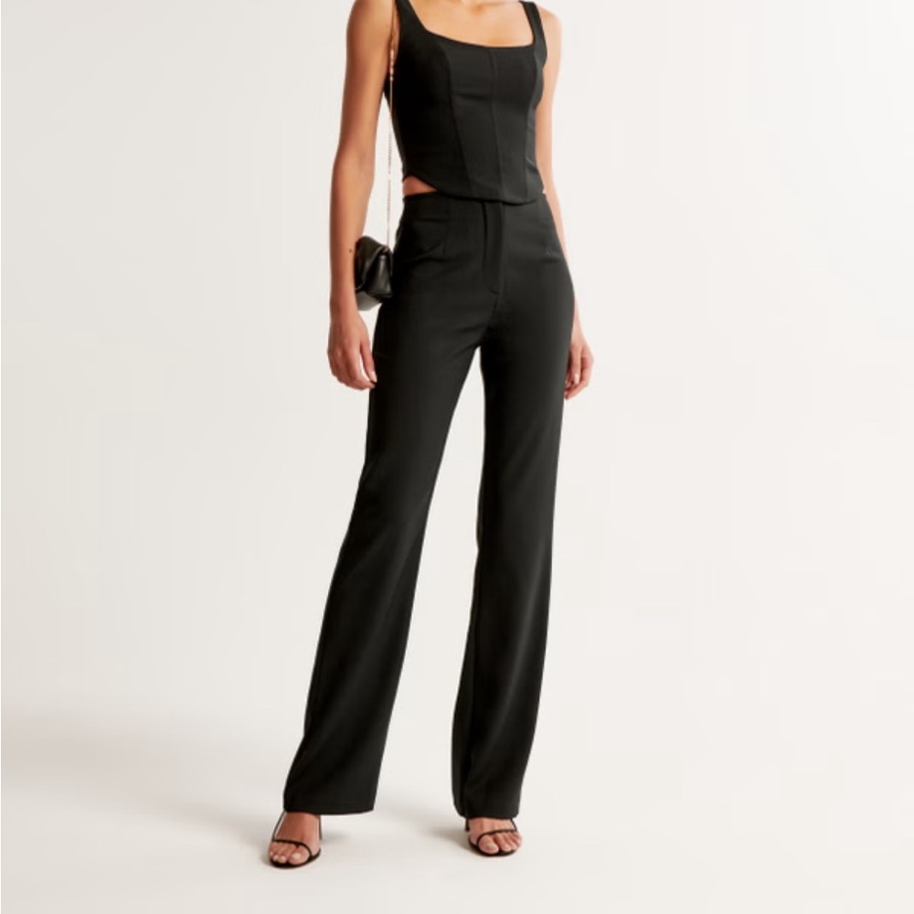 Abercrombie & Fitch High Rise Slim Boot Trousers